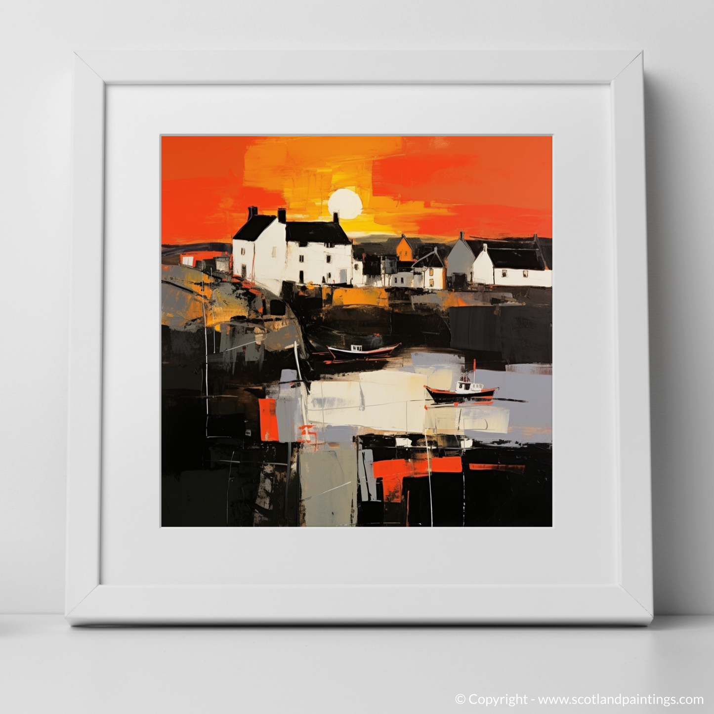 Crail Harbour at Sunset: An Abstract Scottish Coastal Masterpiece