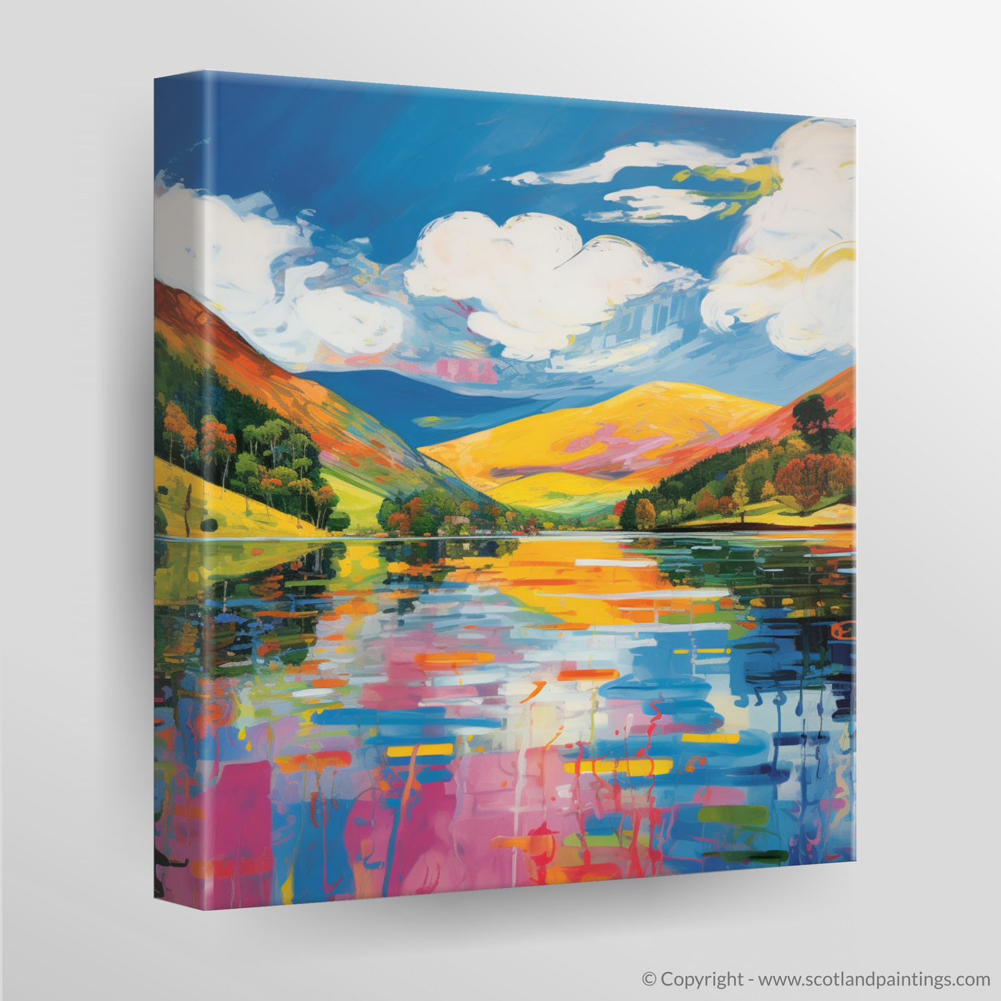 Vibrant Loch Earn: A Pop Art Rendition