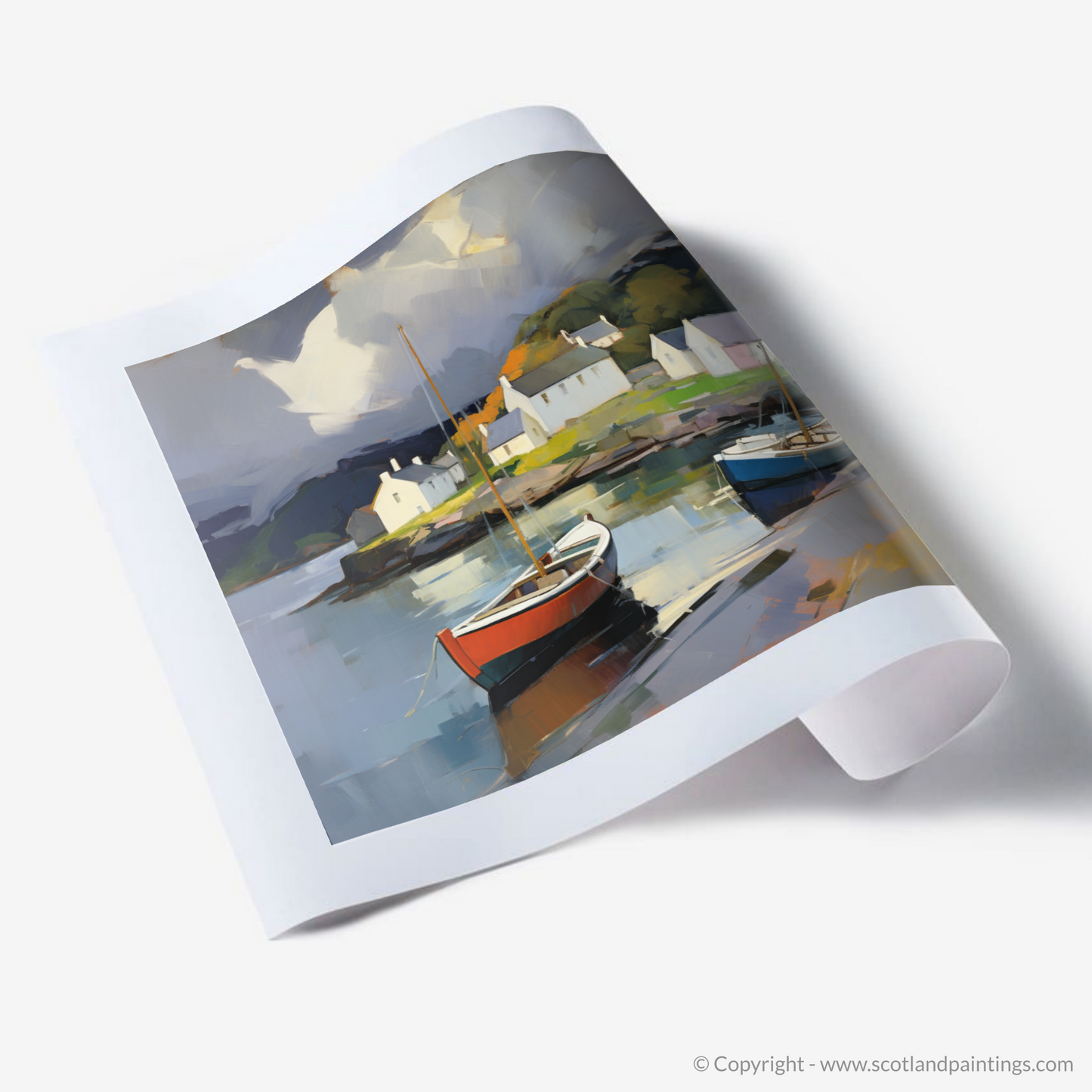 Storm Over Plockton Harbour: A Contemporary Scottish Seascape