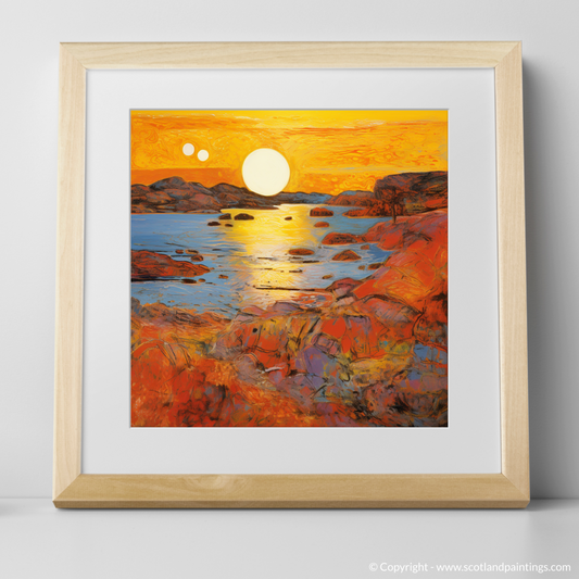 Golden Hour at Achmelvich Bay: An Abstract Expressionist Journey