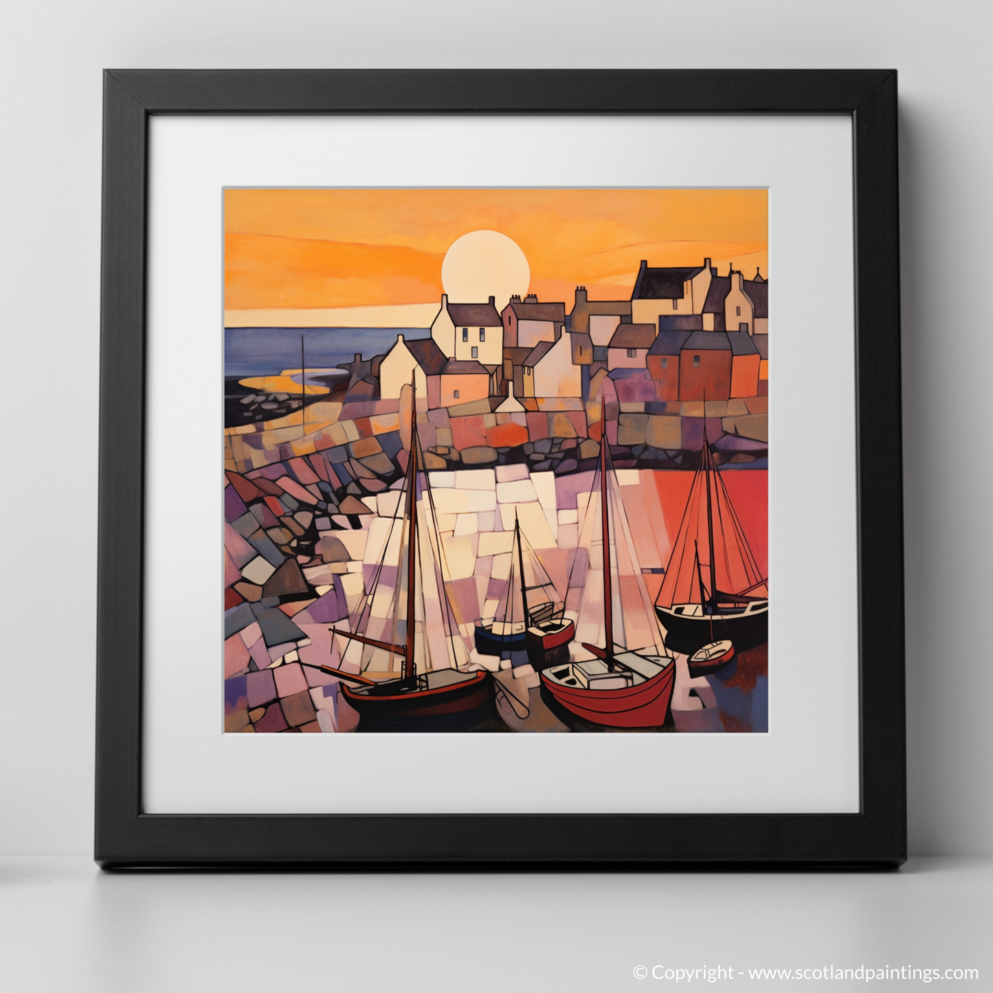 Cubist Sunset at Crail Harbour