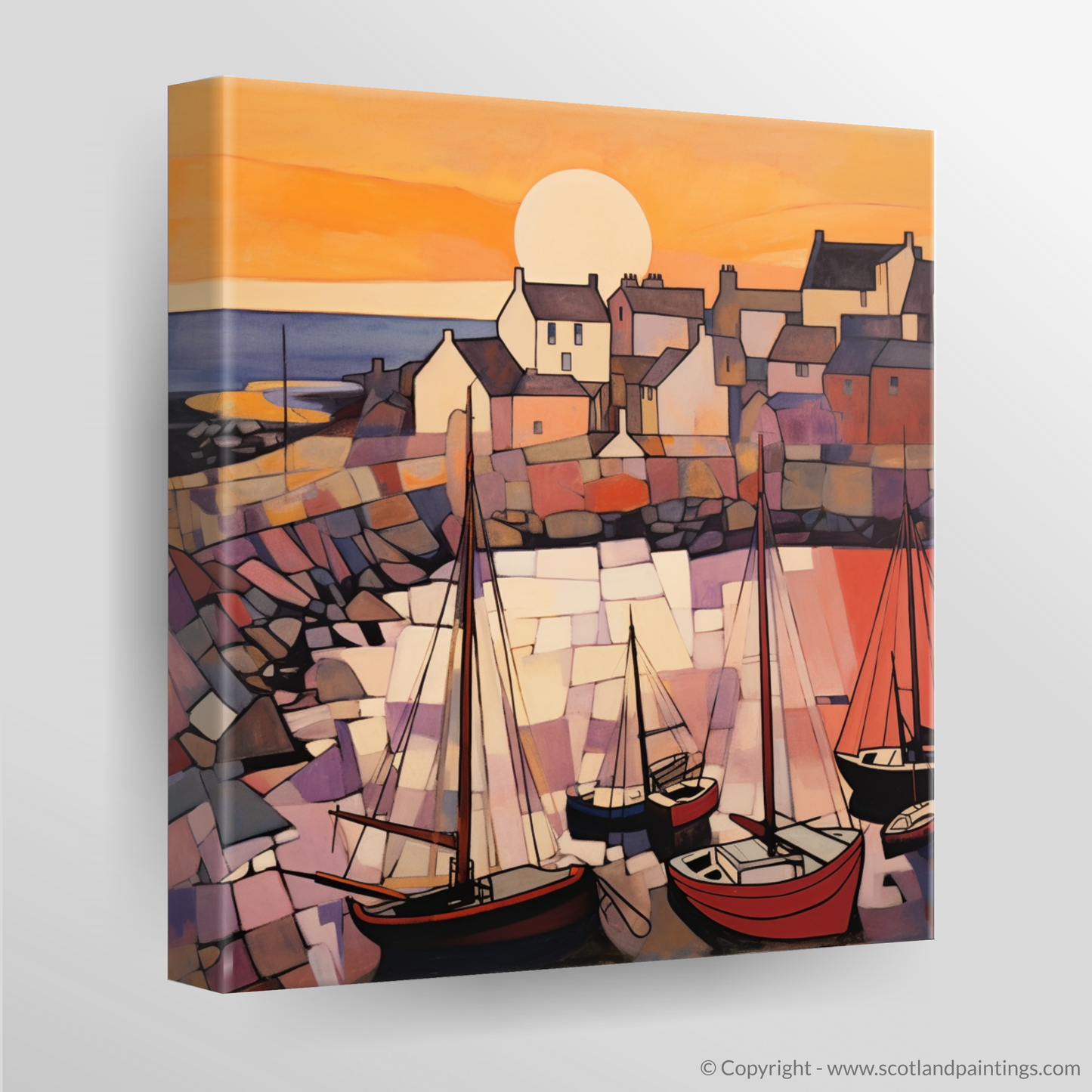 Cubist Sunset at Crail Harbour