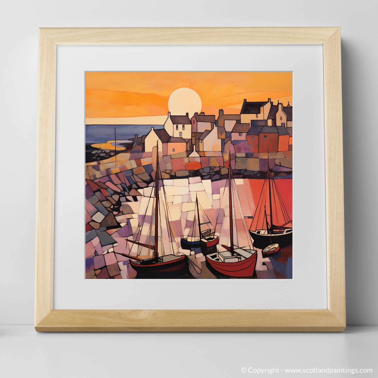 Cubist Sunset at Crail Harbour