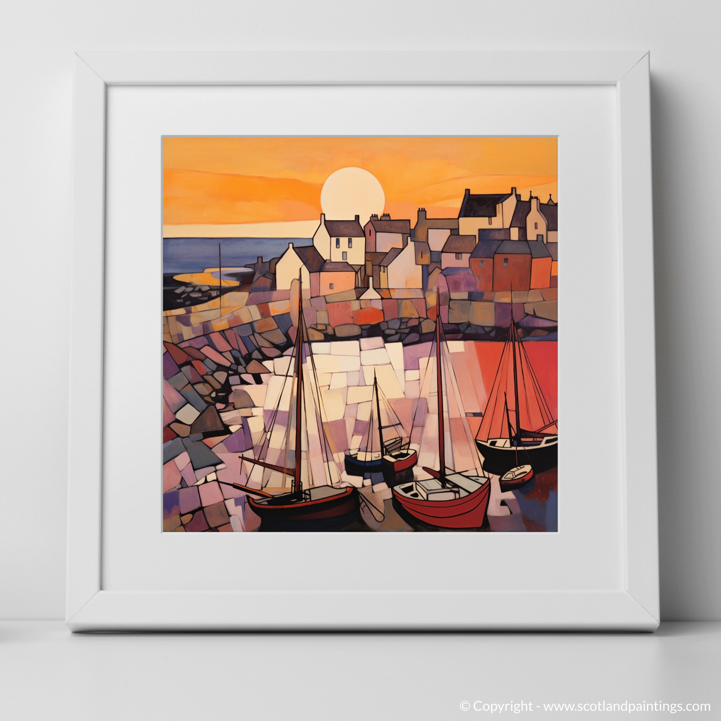 Cubist Sunset at Crail Harbour