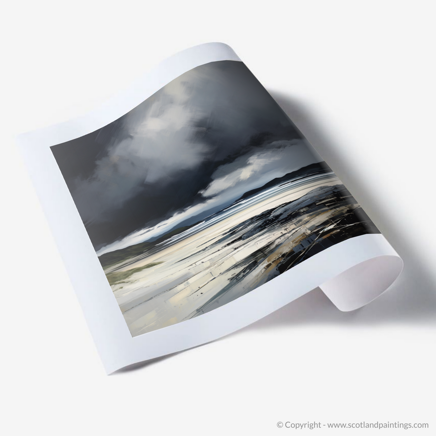 Storm Over Kiloran: A Minimalist Seascape