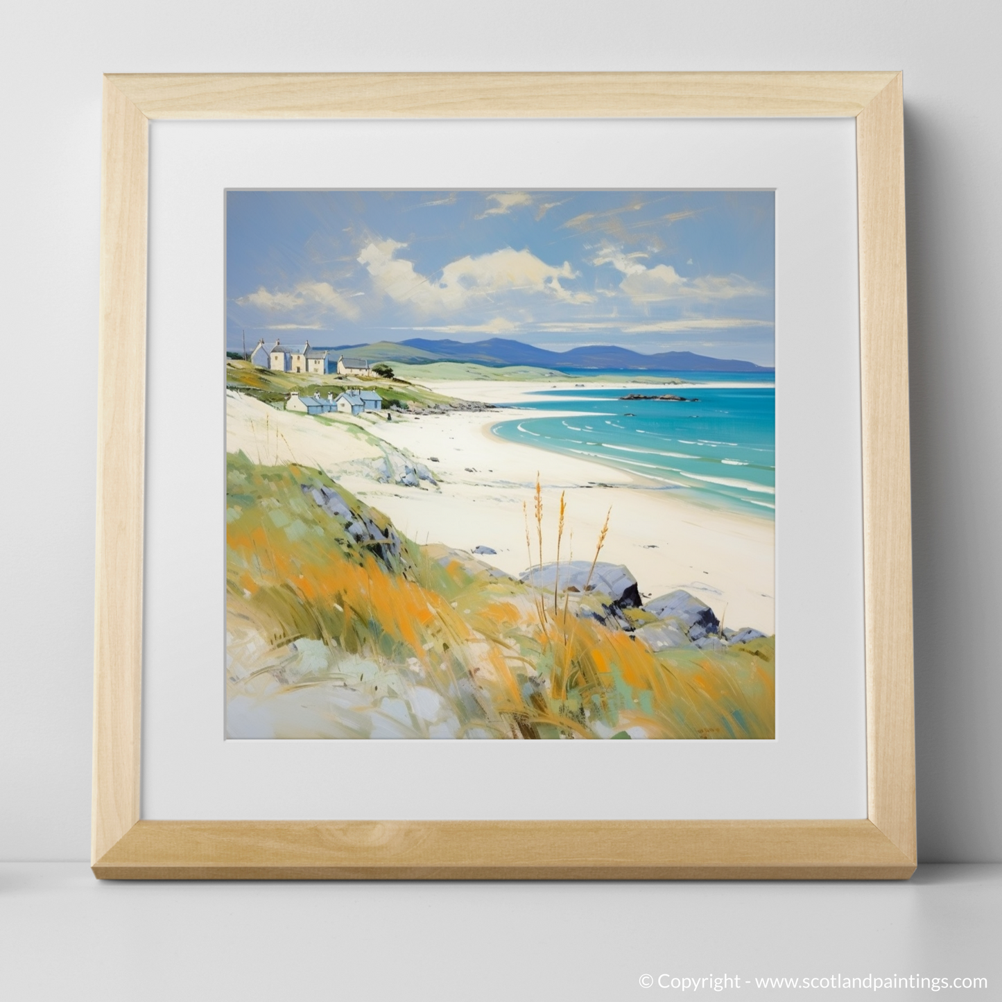 Escaping to Traigh Mhor: A Naive Art Tribute to Scottish Coastal Bliss