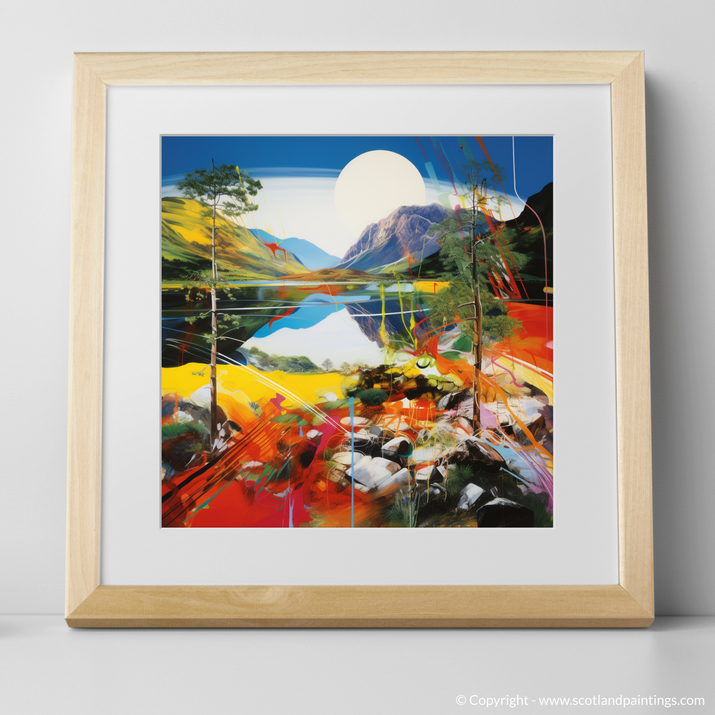 Vibrant Highlands: A Pop Art Tribute to Loch Maree, Wester Ross