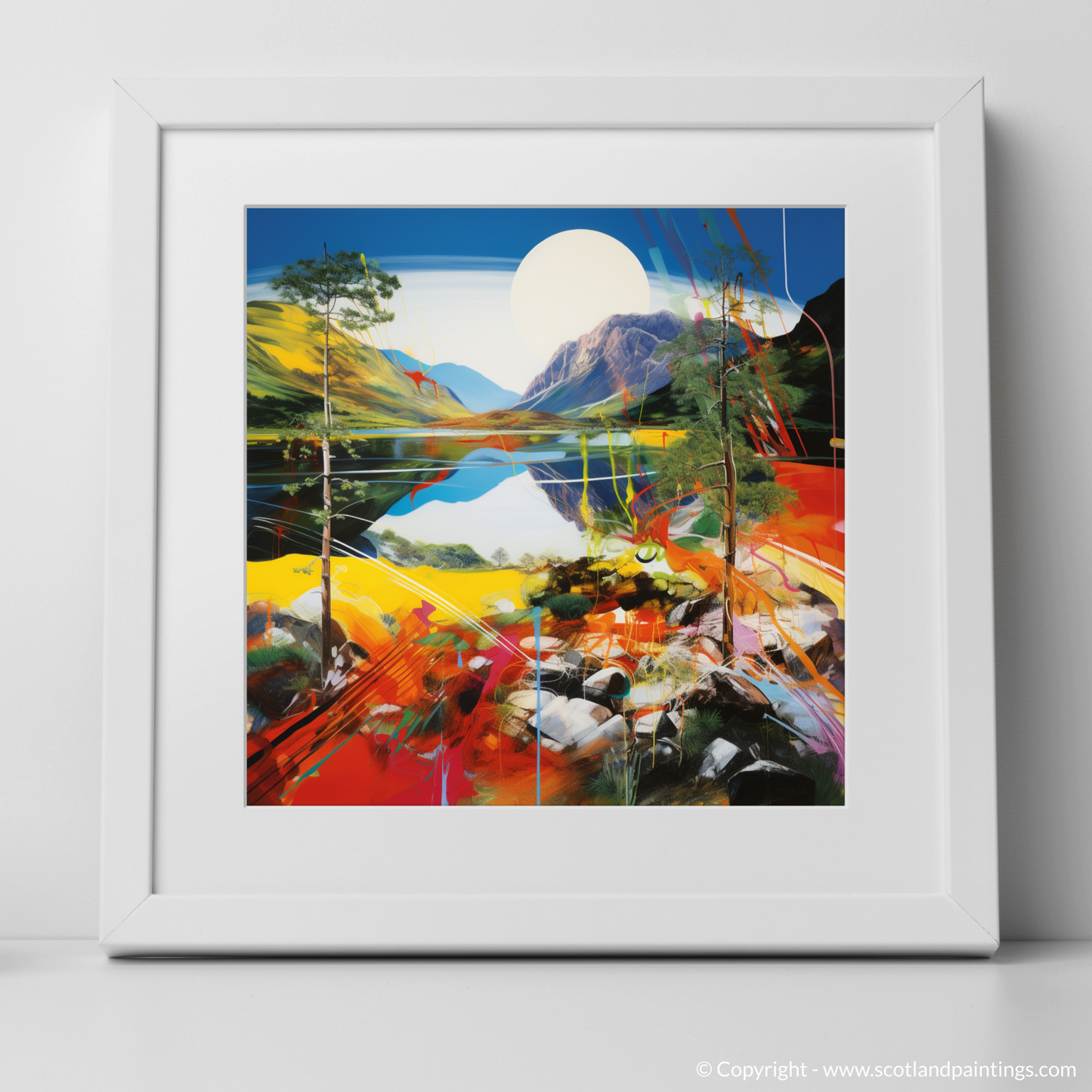 Vibrant Highlands: A Pop Art Tribute to Loch Maree, Wester Ross