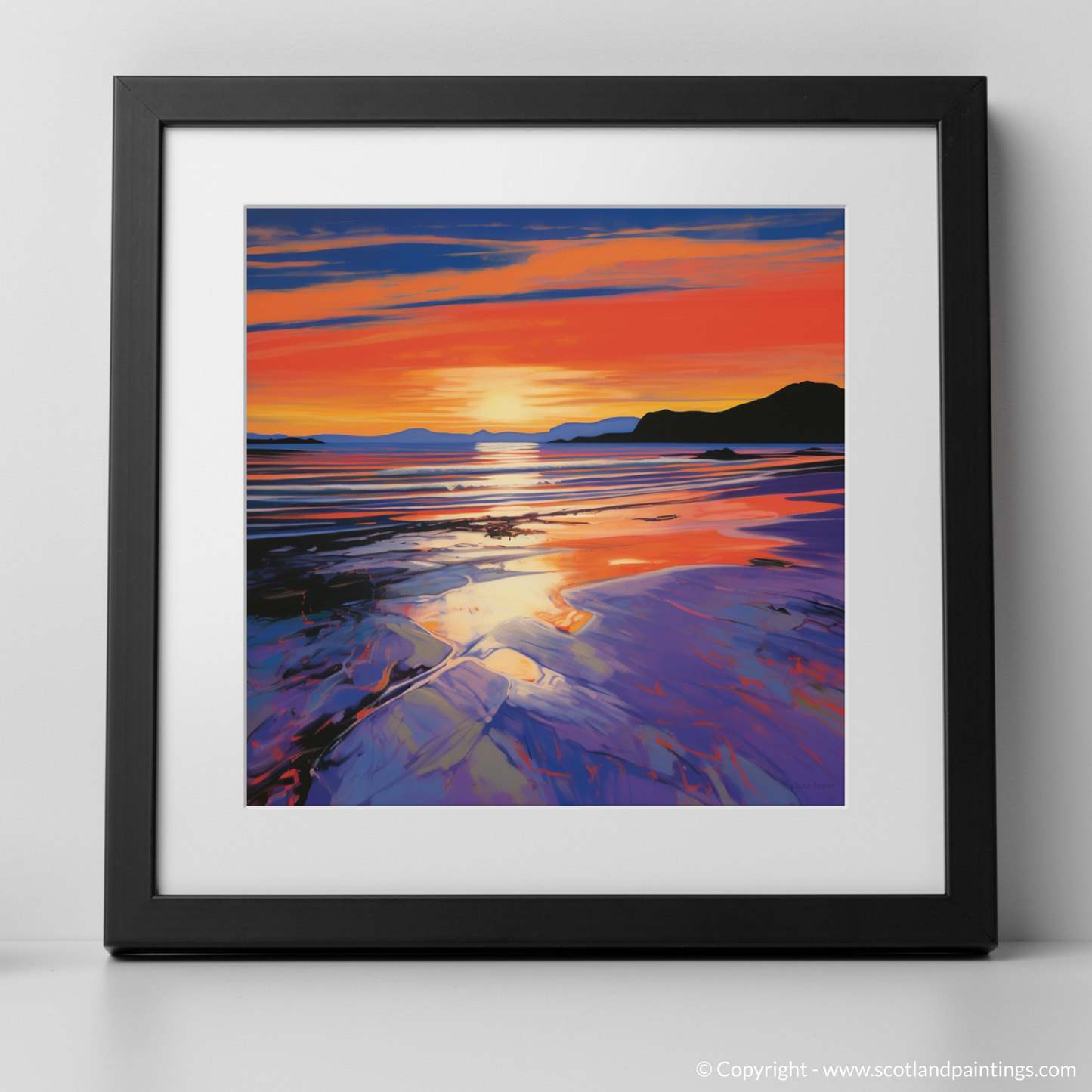 Camusdarach Beach Twilight: A Pop Art Tribute to Scottish Shores