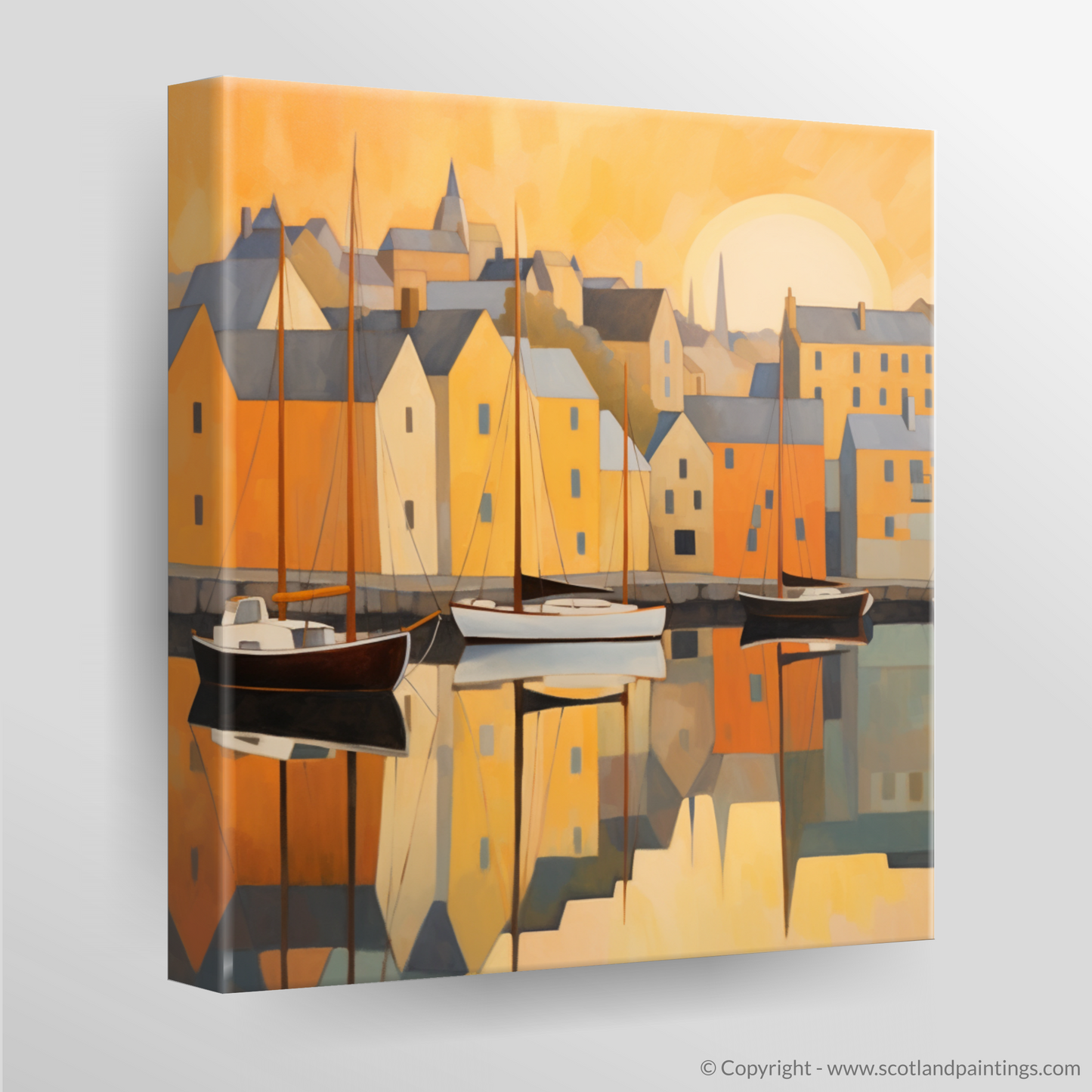 Tobermory Harbour at Twilight: A Minimalist Tribute