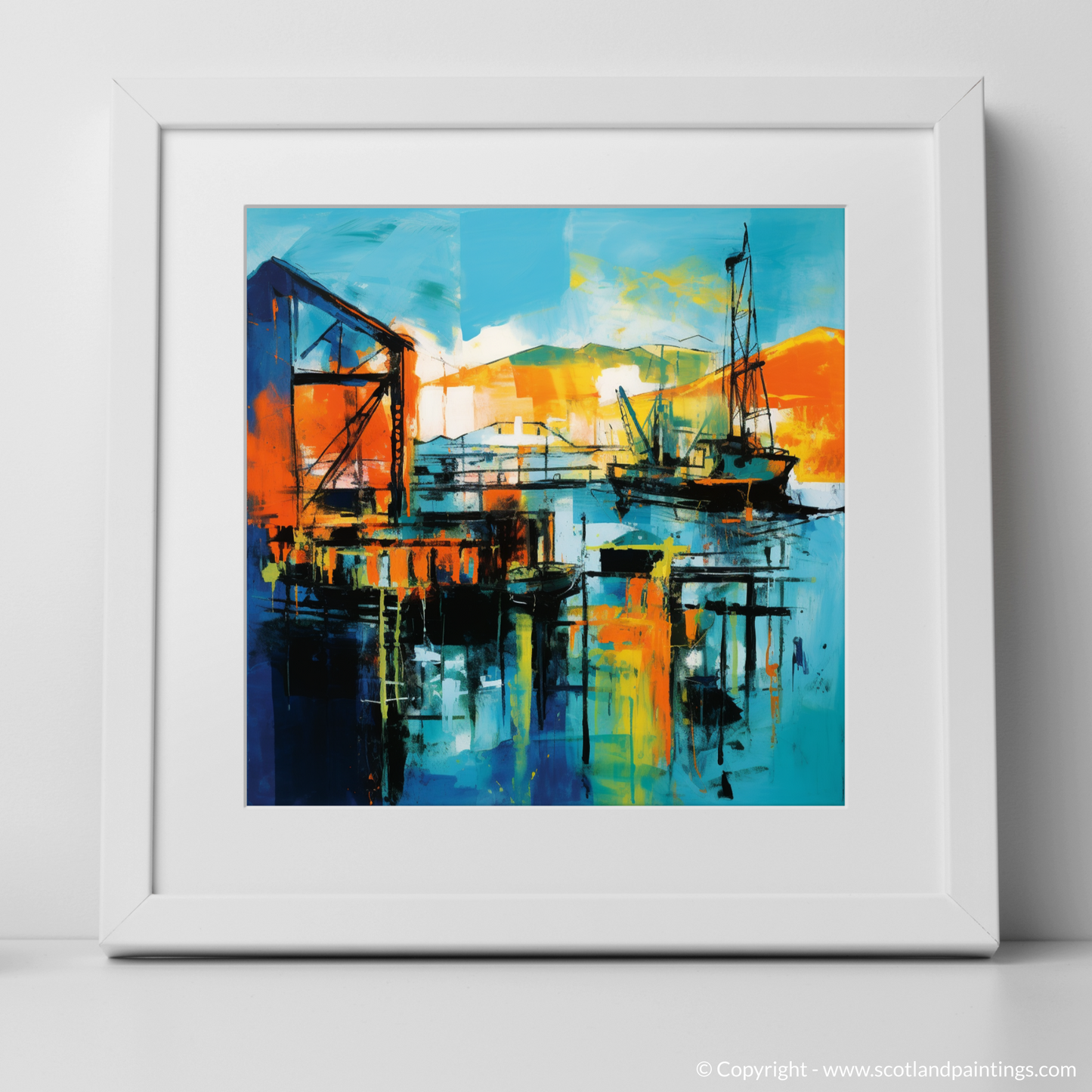 Greenock at Dusk: An Abstract Impressionist Ode to a Scottish Port City