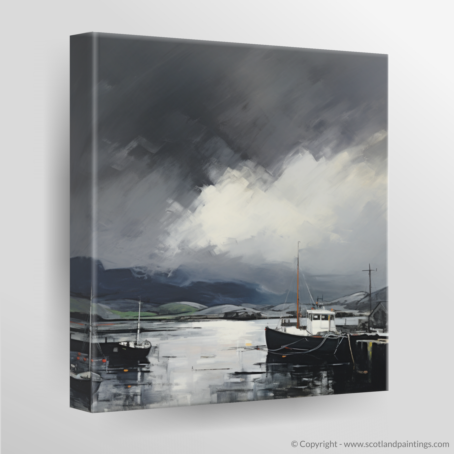 Storm Over Mallaig Harbour: A Minimalist Ode to Scotland's Coast