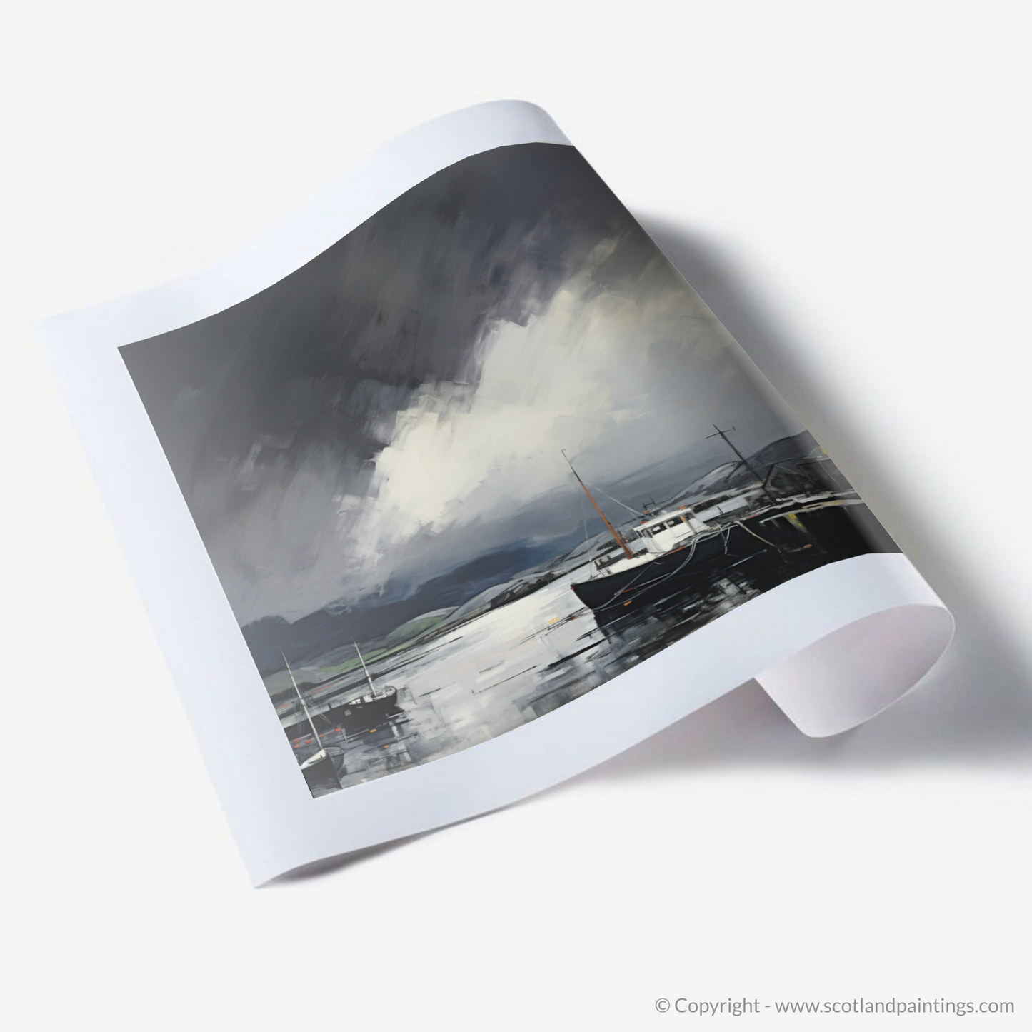 Storm Over Mallaig Harbour: A Minimalist Ode to Scotland's Coast