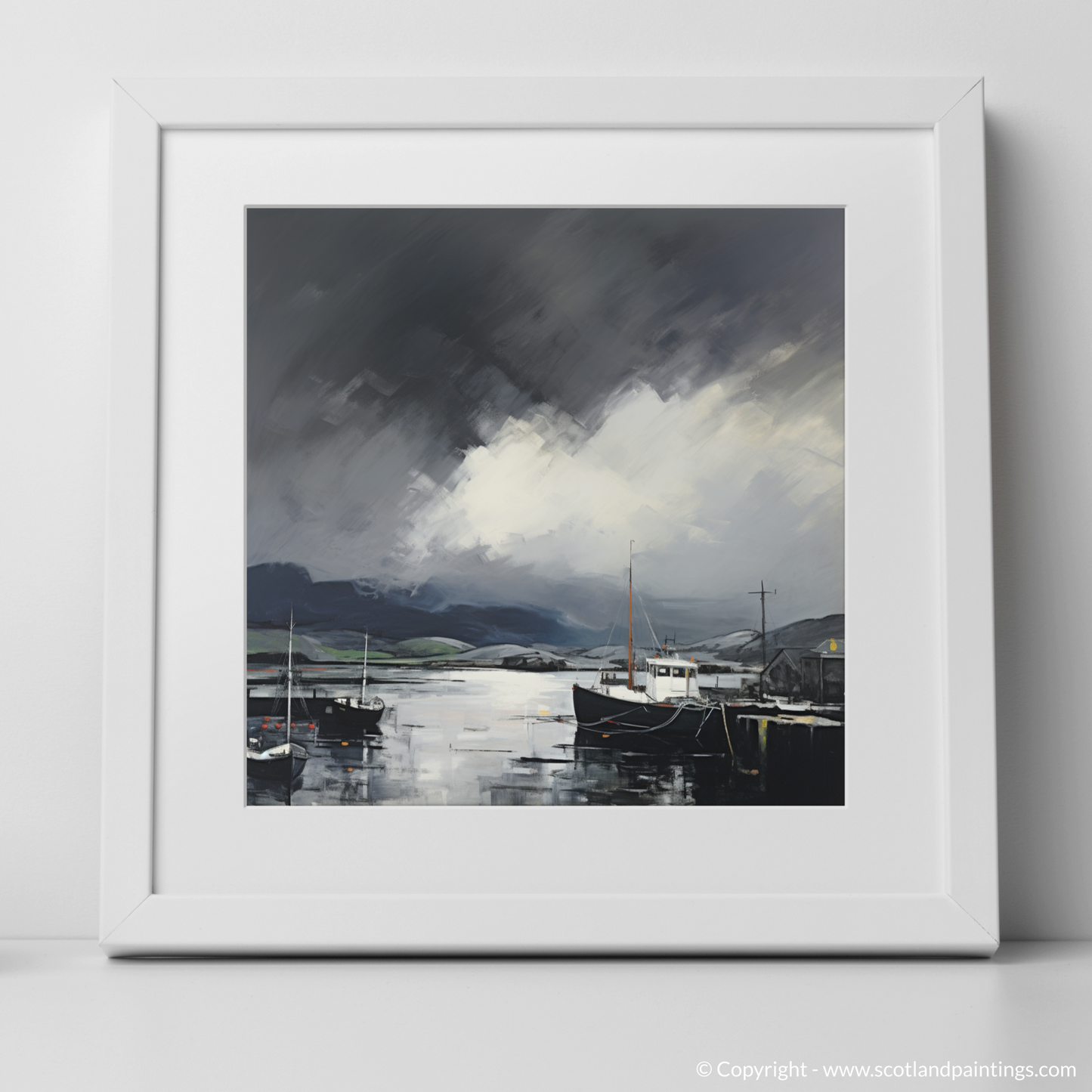 Storm Over Mallaig Harbour: A Minimalist Ode to Scotland's Coast