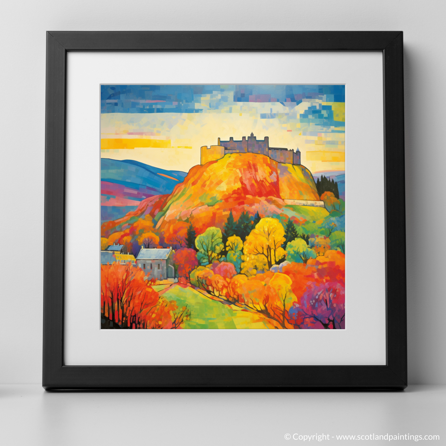 Stirling Castle in Autumnal Radiance: A Colour Field Masterpiece