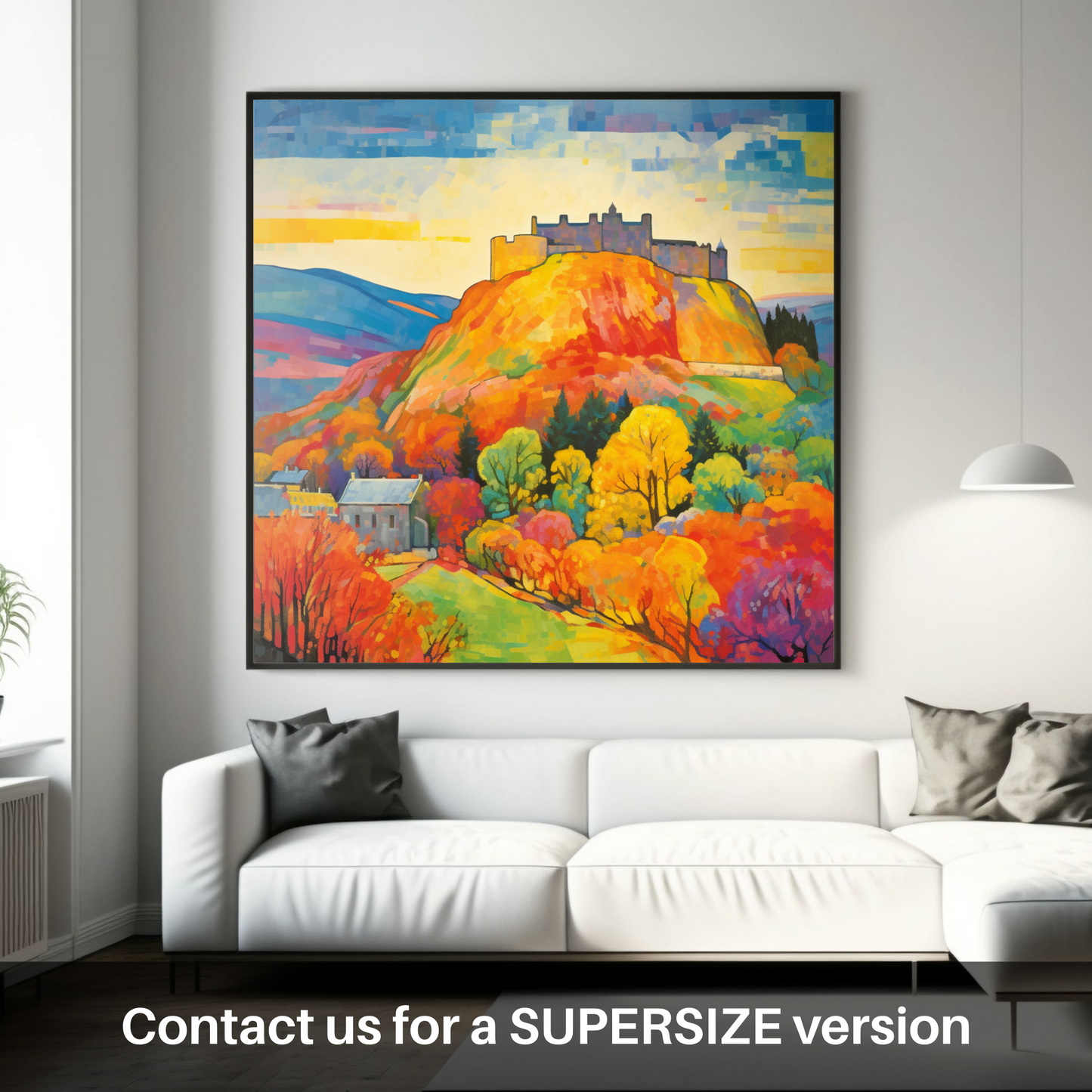 Stirling Castle in Autumnal Radiance: A Colour Field Masterpiece