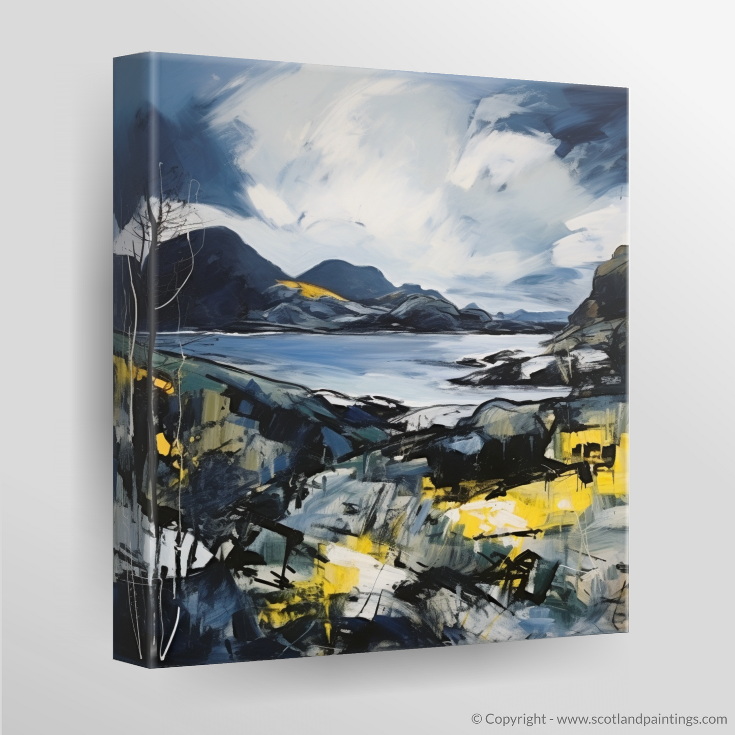 Storm over Shieldaig: An Abstract Expressionist Ode to Scottish Coves