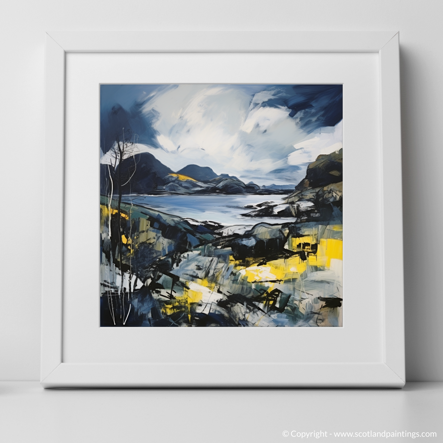 Storm over Shieldaig: An Abstract Expressionist Ode to Scottish Coves