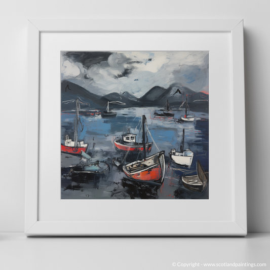 Storm's Embrace: An Abstract Vision of Balmaha Harbour