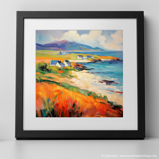 Catterline Bay Blaze: A Fauvist Homage to Scottish Charm