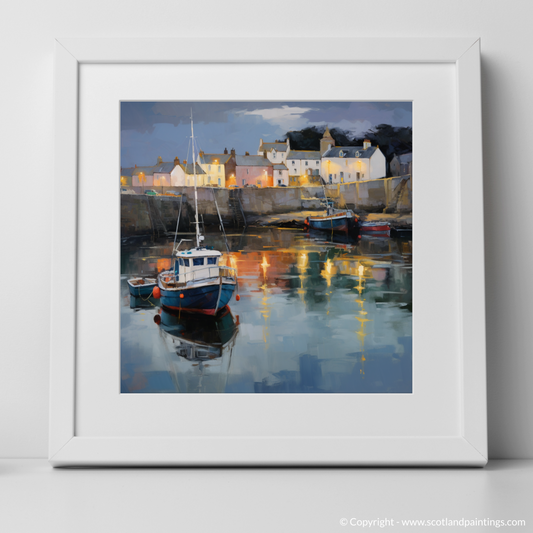 Dusk at Cullen Harbour: A Naive Art Homage