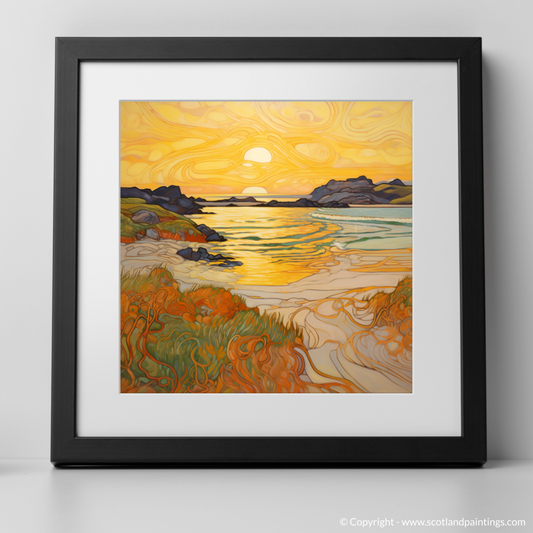 Golden Hour at Traigh Mhor: An Art Nouveau Tribute