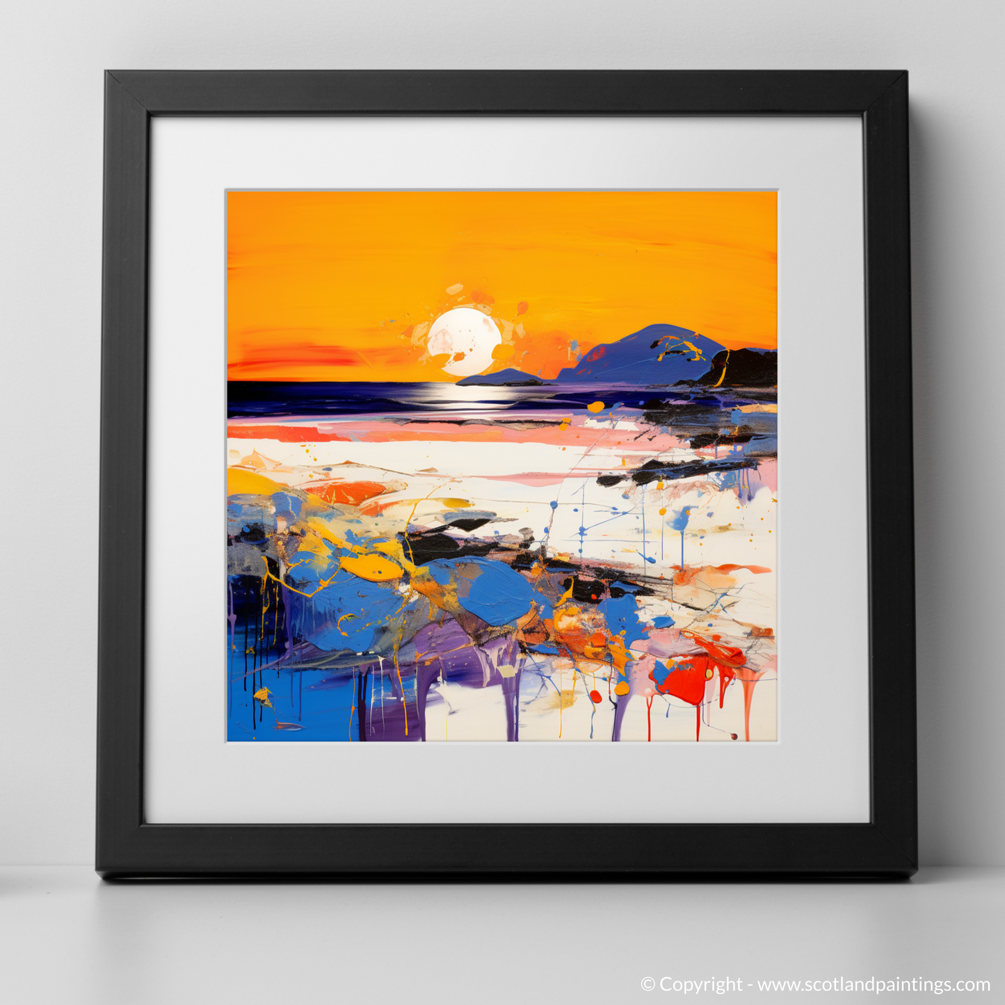 Arisaig Sunset Blaze: An Abstract Ode to Scottish Shores