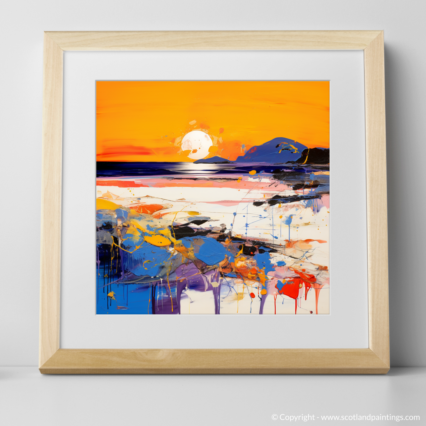 Arisaig Sunset Blaze: An Abstract Ode to Scottish Shores