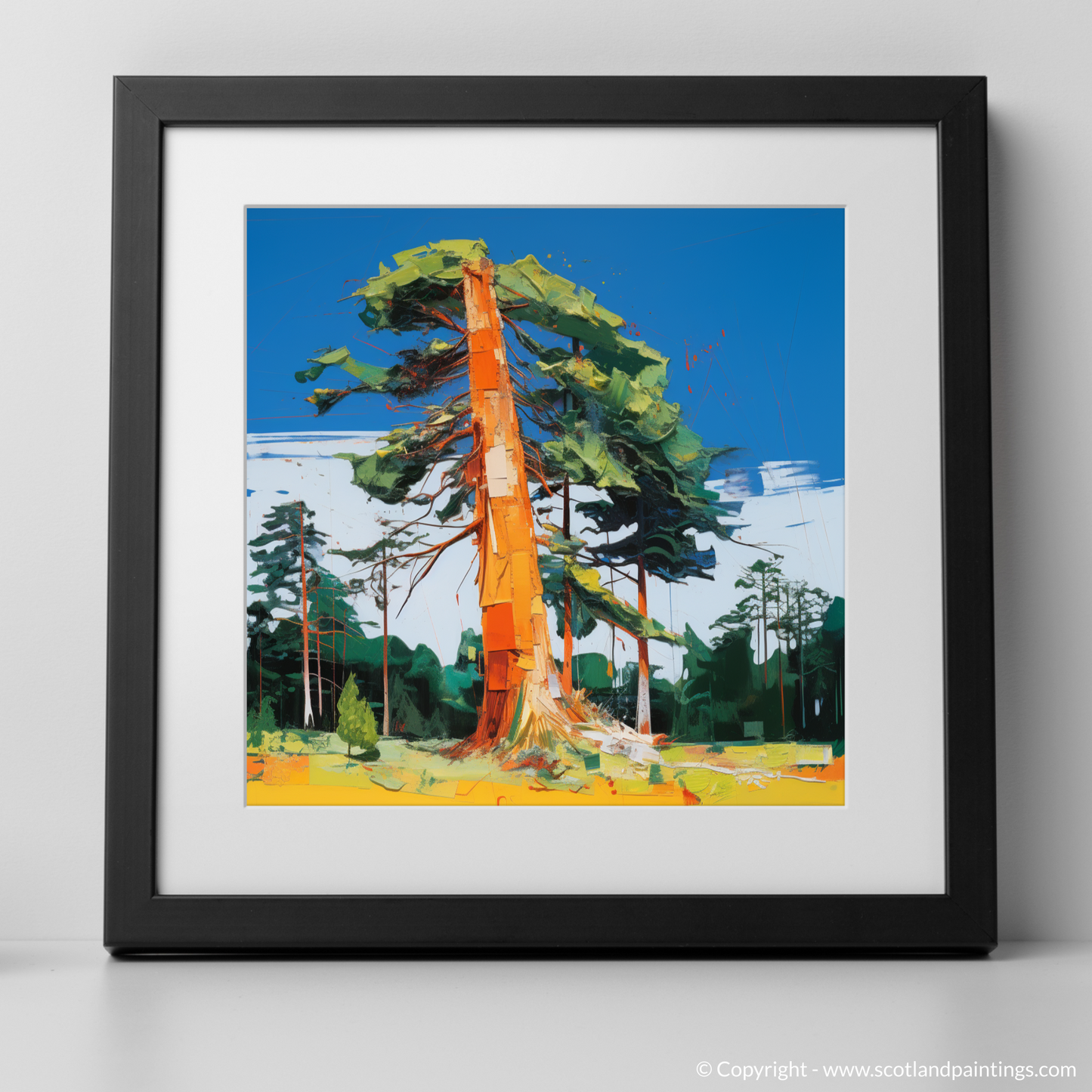 Vibrant Pines of Rothiemurchus: A Pop Art Tribute
