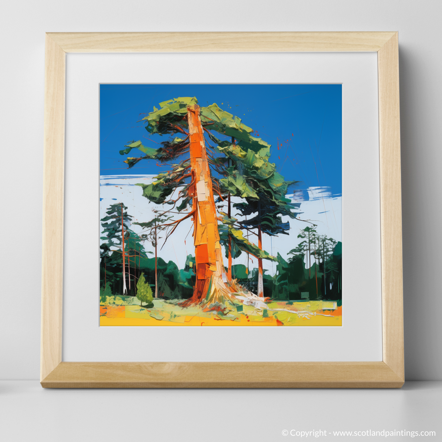 Vibrant Pines of Rothiemurchus: A Pop Art Tribute