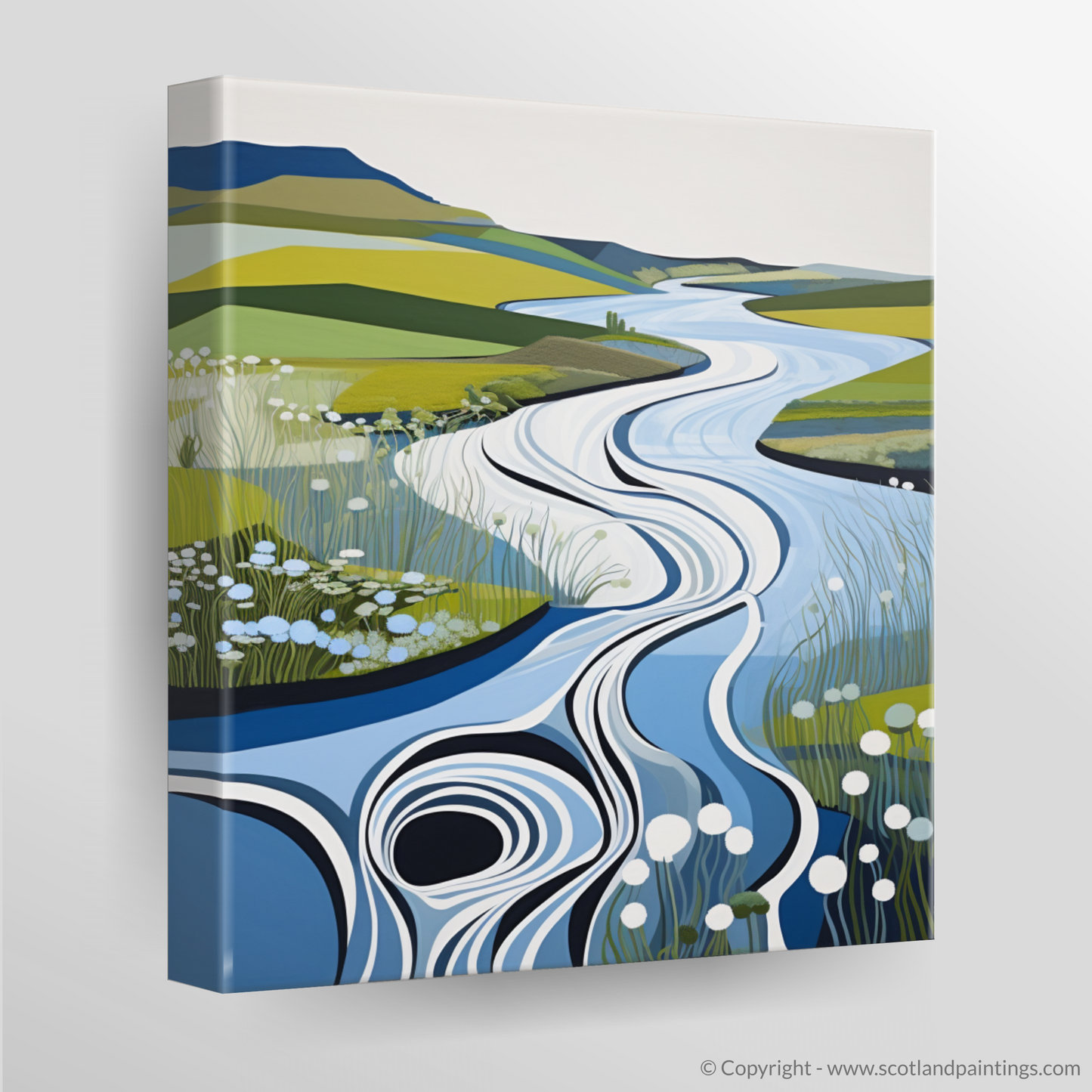 Serene Whispers of the Spey - A Minimalist Homage to Water Avens