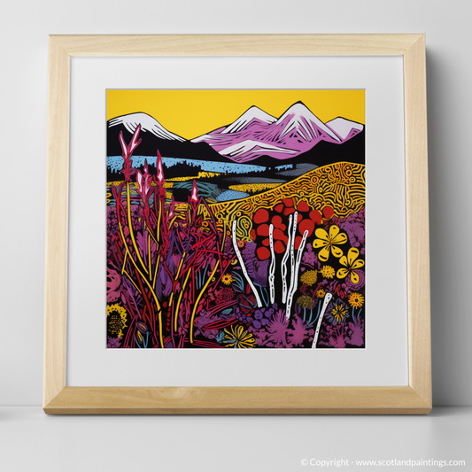 Vibrant Moorlands: A Pop Art Tribute to Isle of Skye Flora