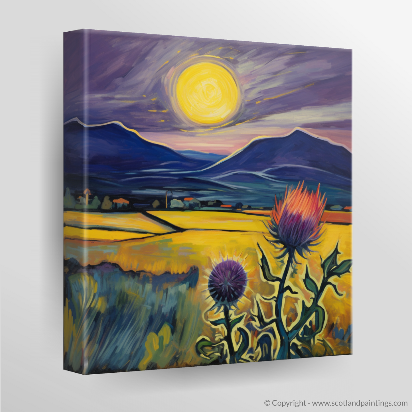 Thistle's Fauvist Embrace: A Vibrant Ode to Scotland's Wild Heart