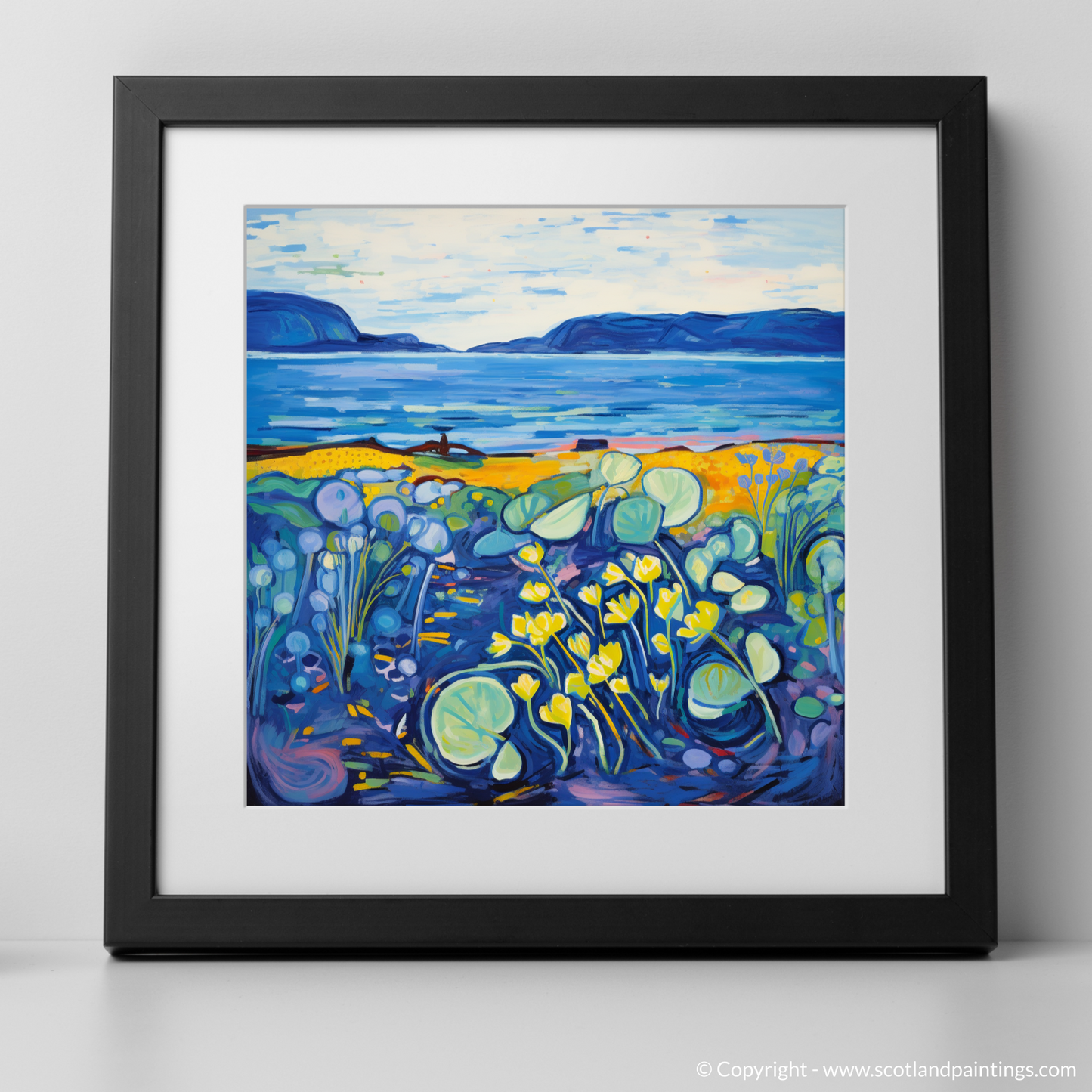 Scottish Coastal Serenity: Oysterplant Splendour in Color Field Style