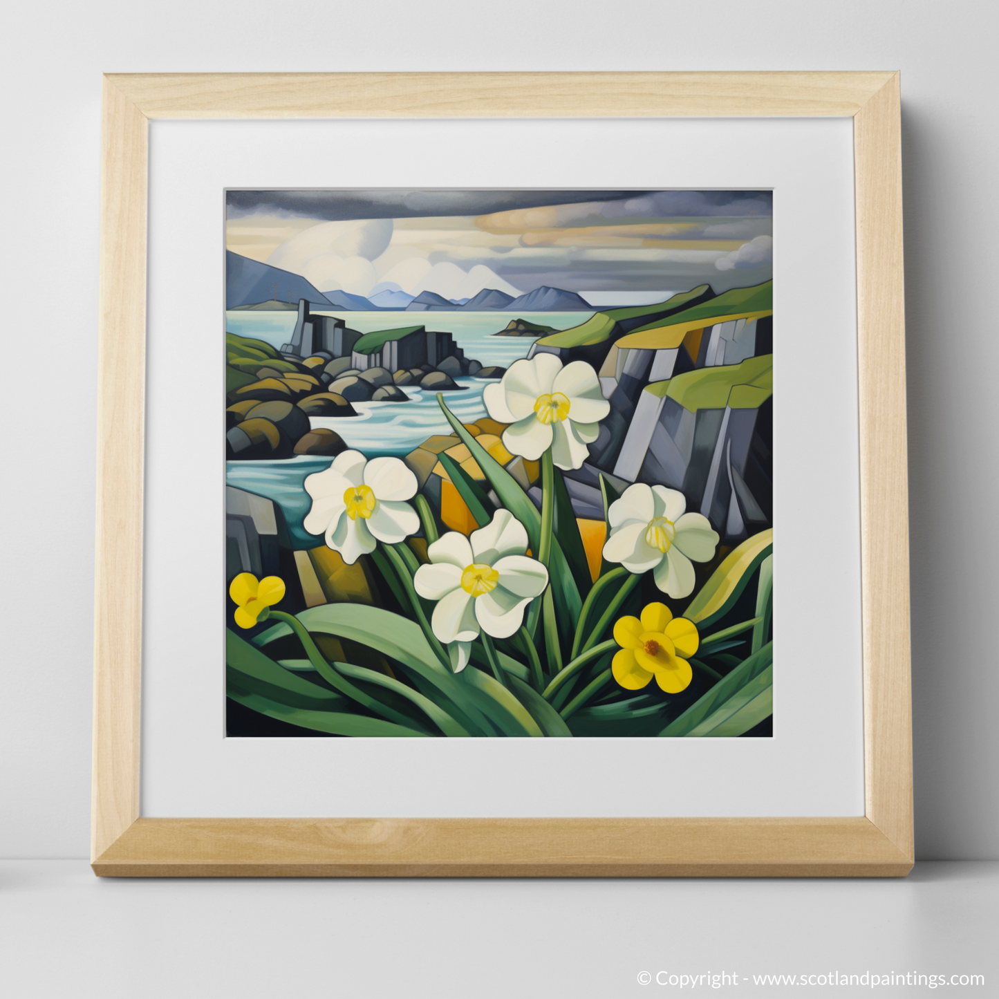 Primrose Geometry: A Cubist Ode to Argyll and Bute's Coastal Allure