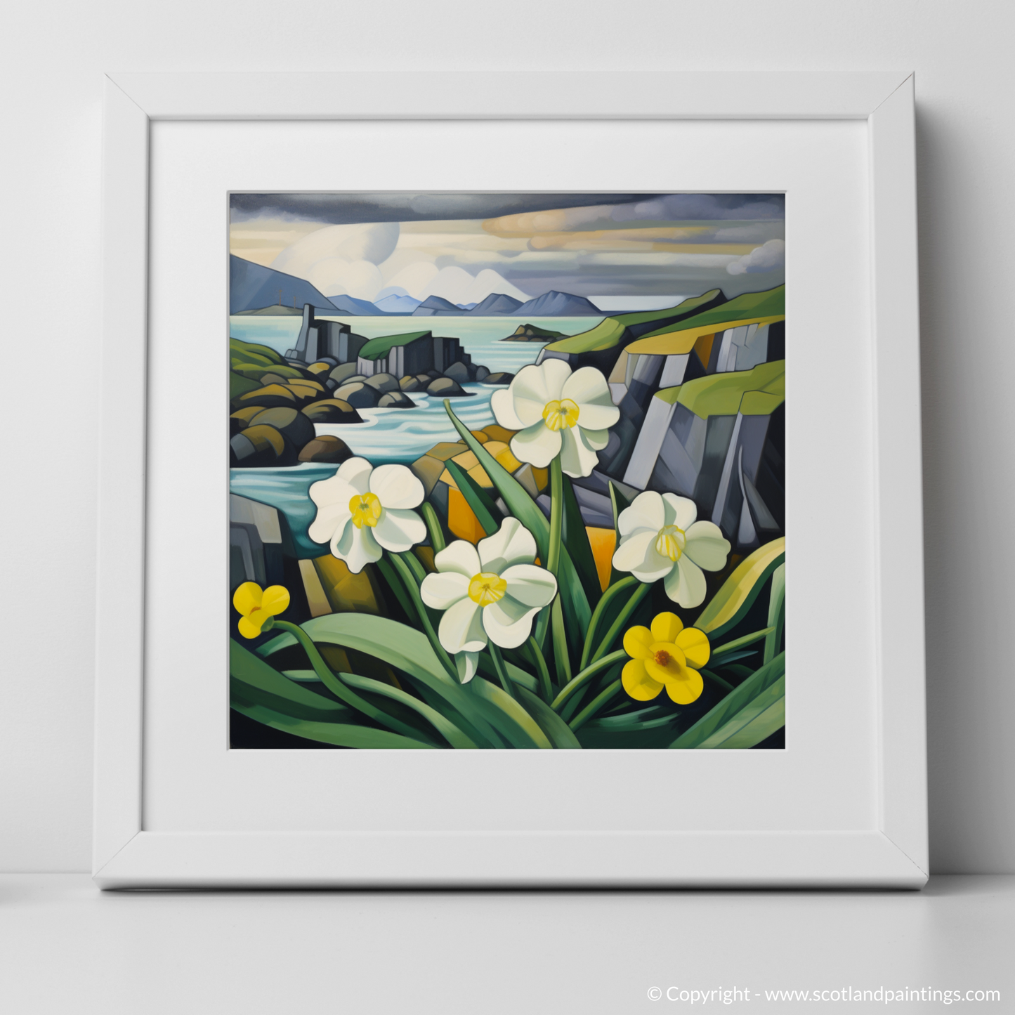 Primrose Geometry: A Cubist Ode to Argyll and Bute's Coastal Allure