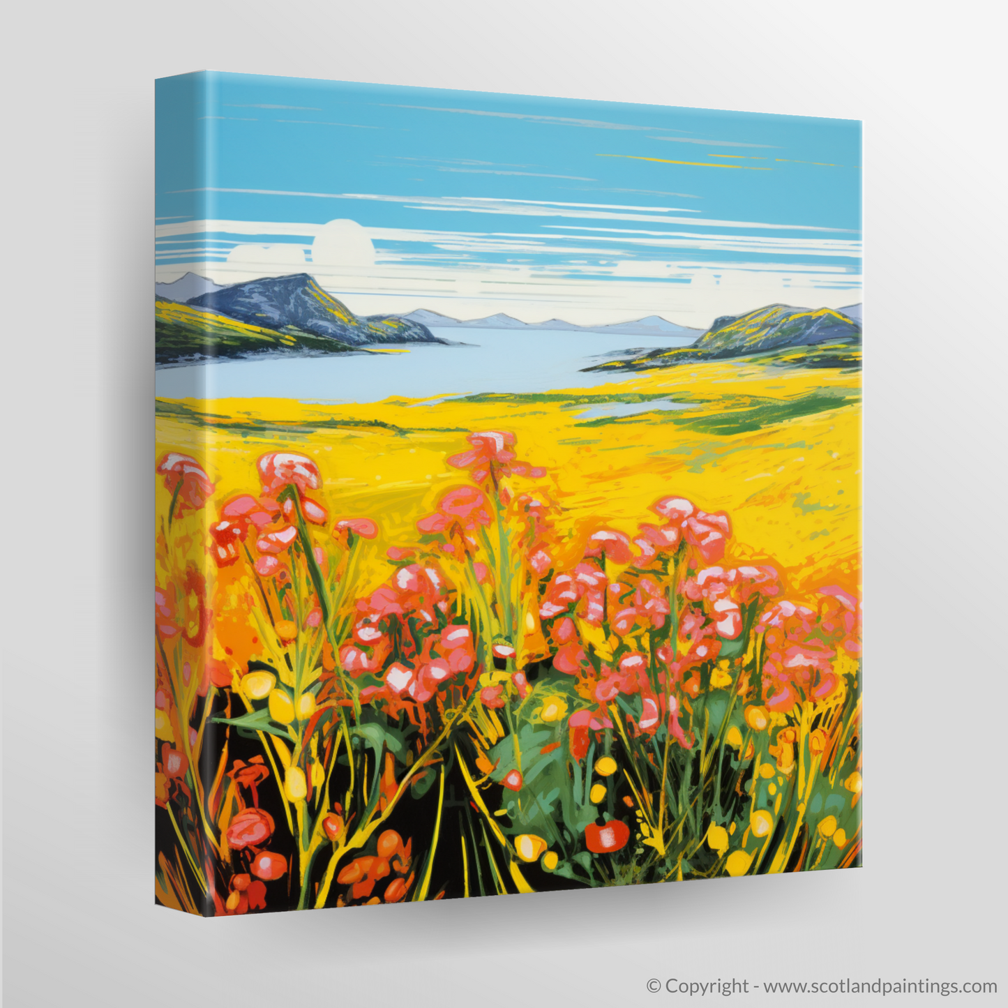 Machair Radiance: A Pop Art Ode to Yellow Rattle