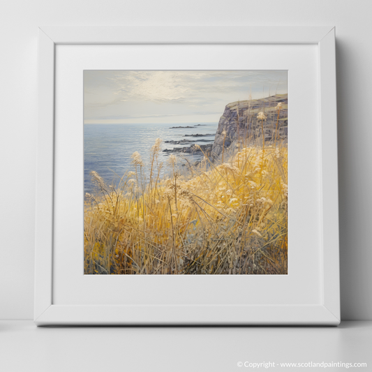 Golden Samphire Glow: Colour Field Ode to Scottish Cliffs