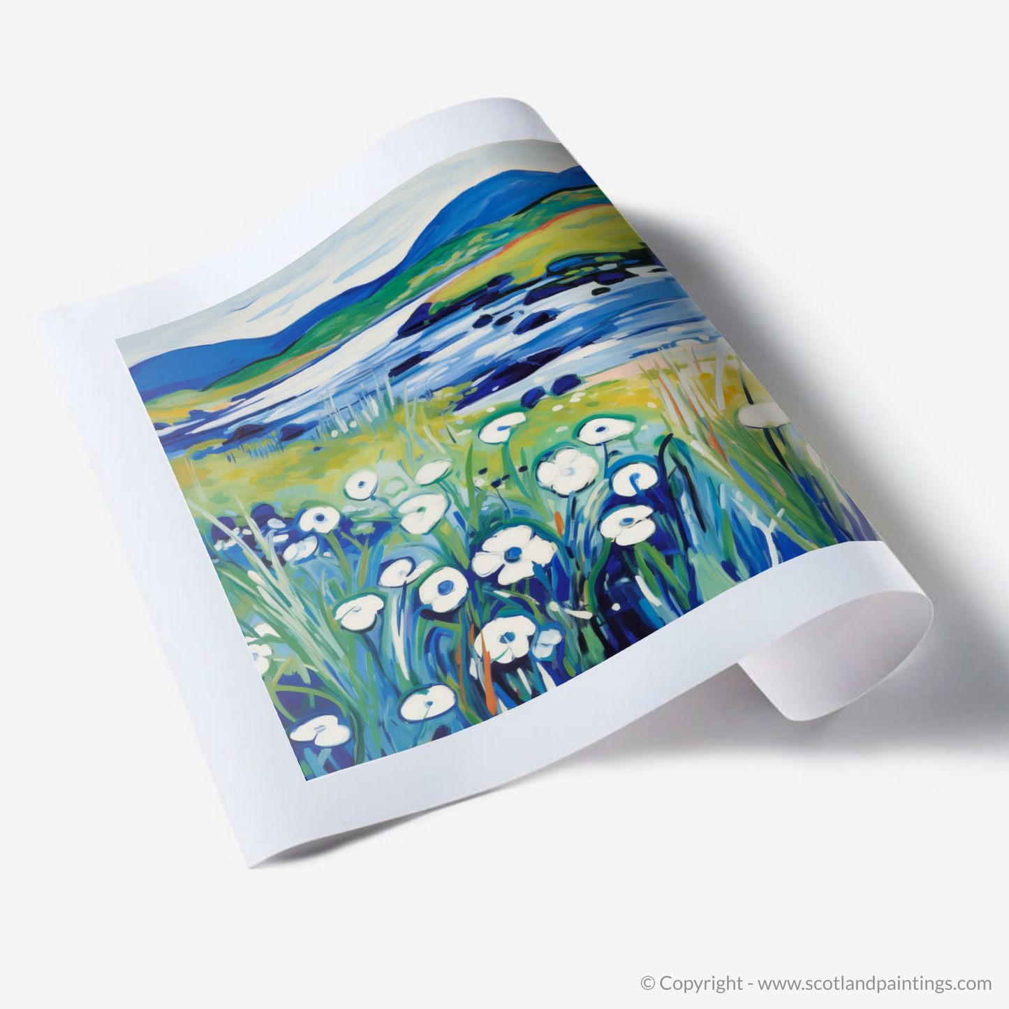 Wild Cotton Grass Fauvism: A Tribute to the Isle of Skye's Upland Bogs