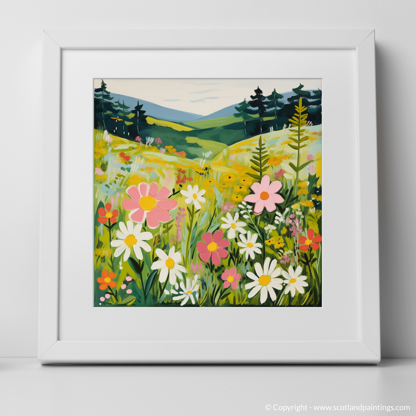 Enchanted Meadow: A Naive Art Tribute to Galloway Forest Park Flora