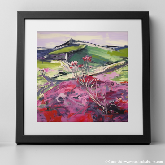 Wild Thyme on Pentland Hills: An Abstract Expressionist Ode to Scottish Flora