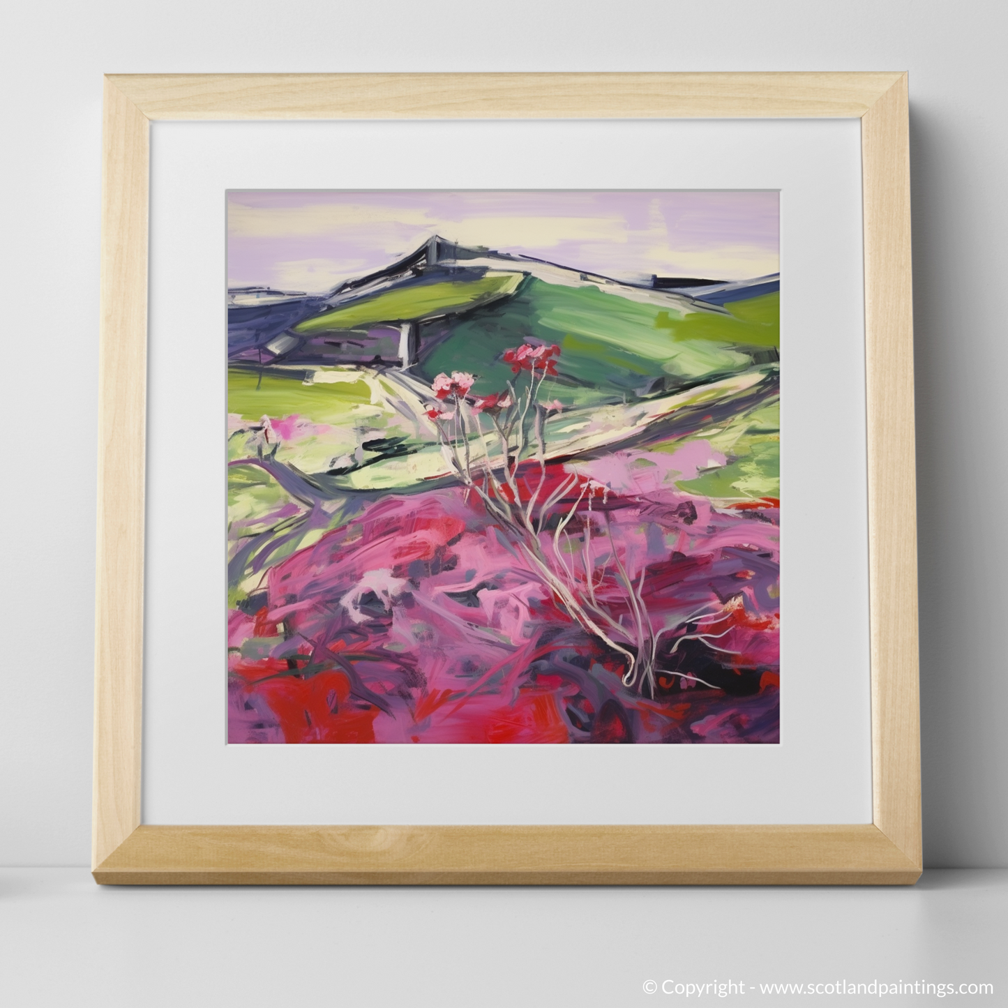 Wild Thyme on Pentland Hills: An Abstract Expressionist Ode to Scottish Flora