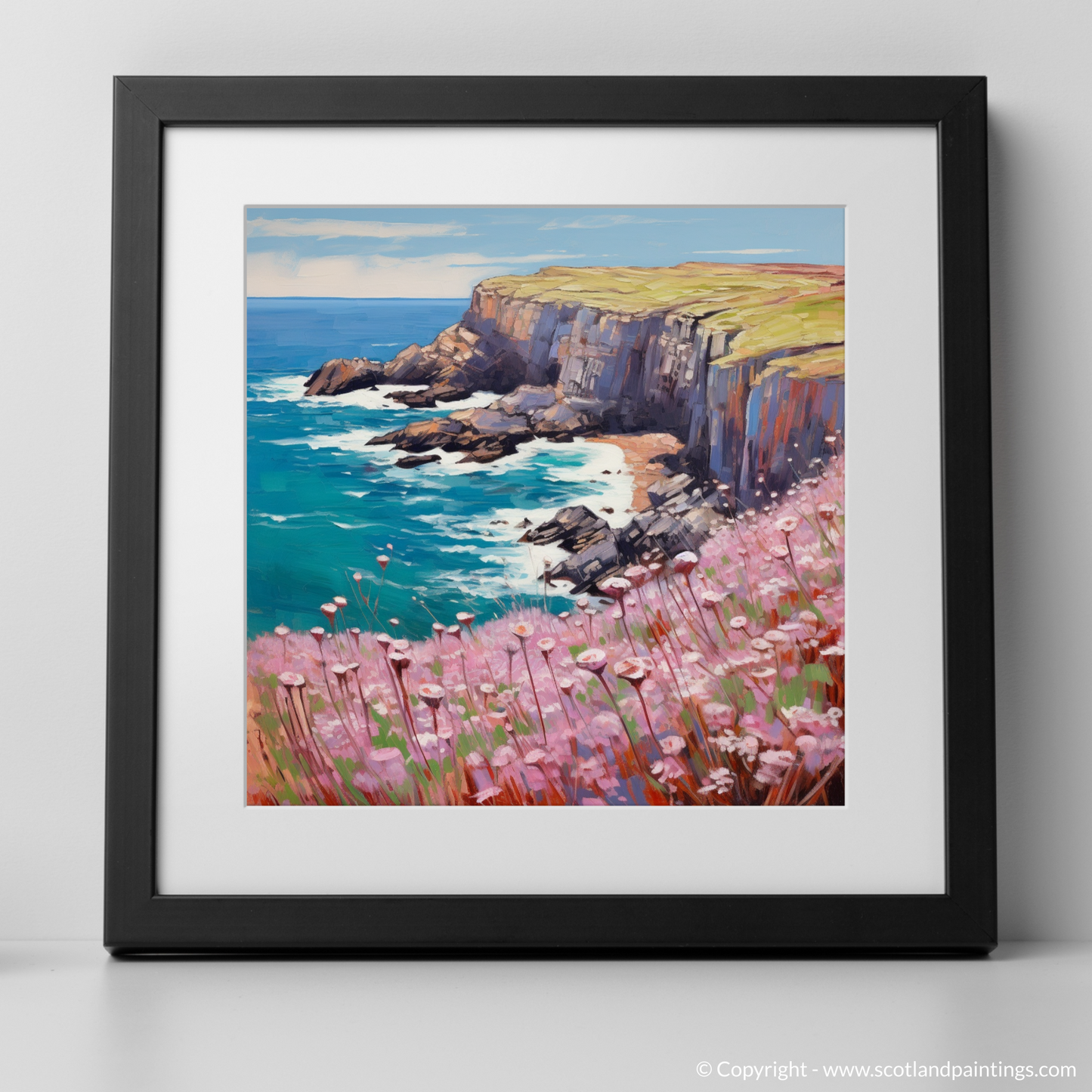 Wild Blooms on St Abbs Cliffs: A Scottish Coastal Color Field Masterpiece