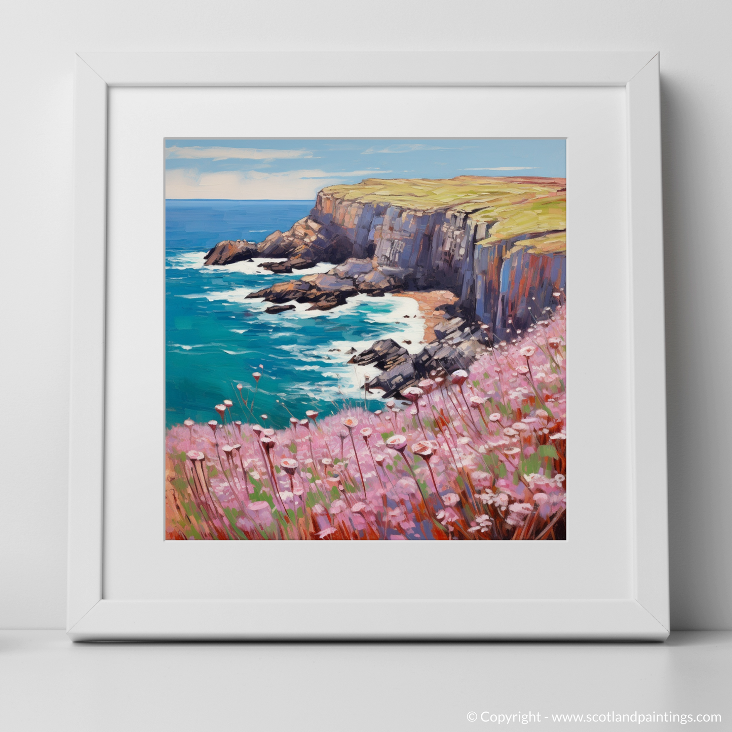 Wild Blooms on St Abbs Cliffs: A Scottish Coastal Color Field Masterpiece