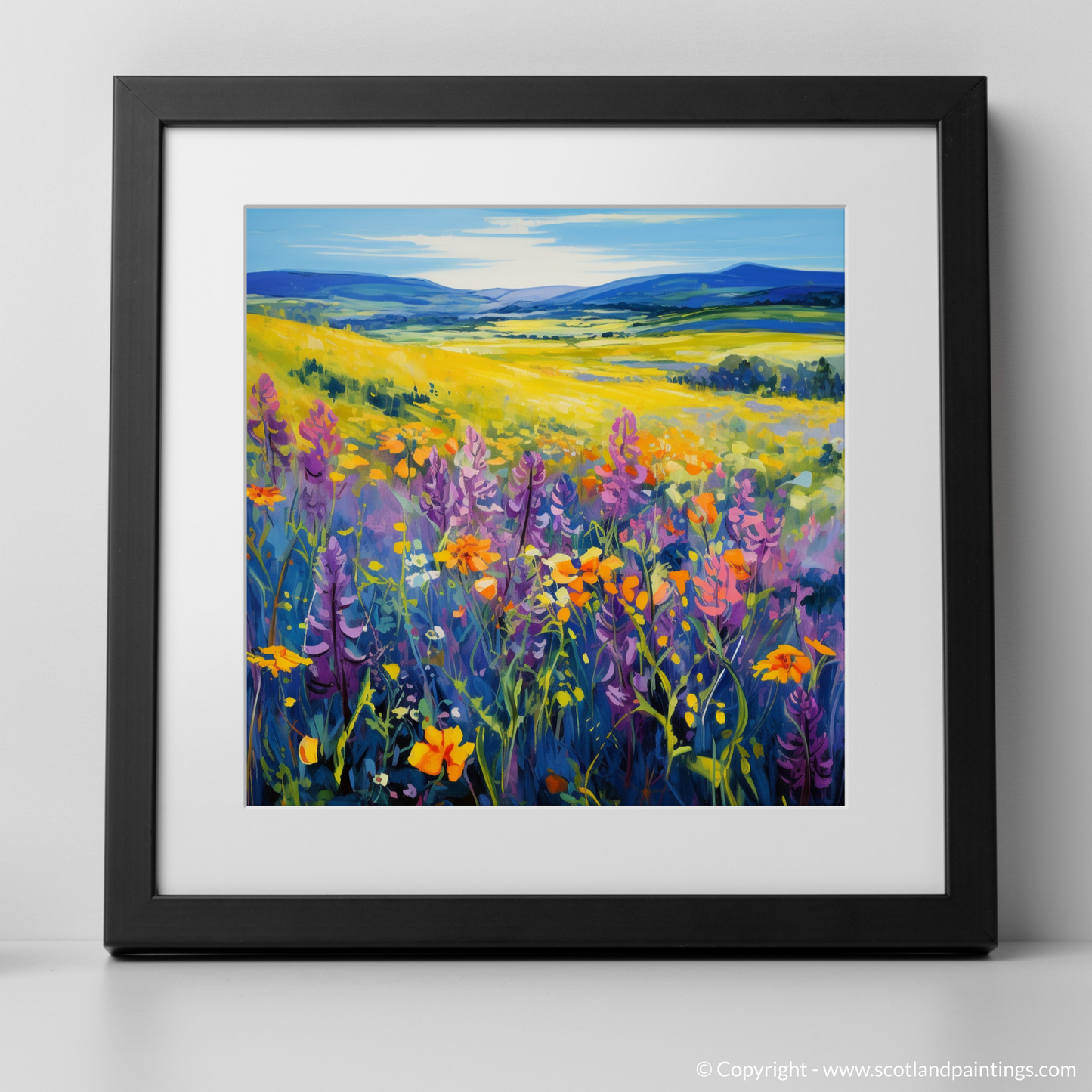 Wildflower Rhapsody: A Scottish Meadow in Fauvist Hues