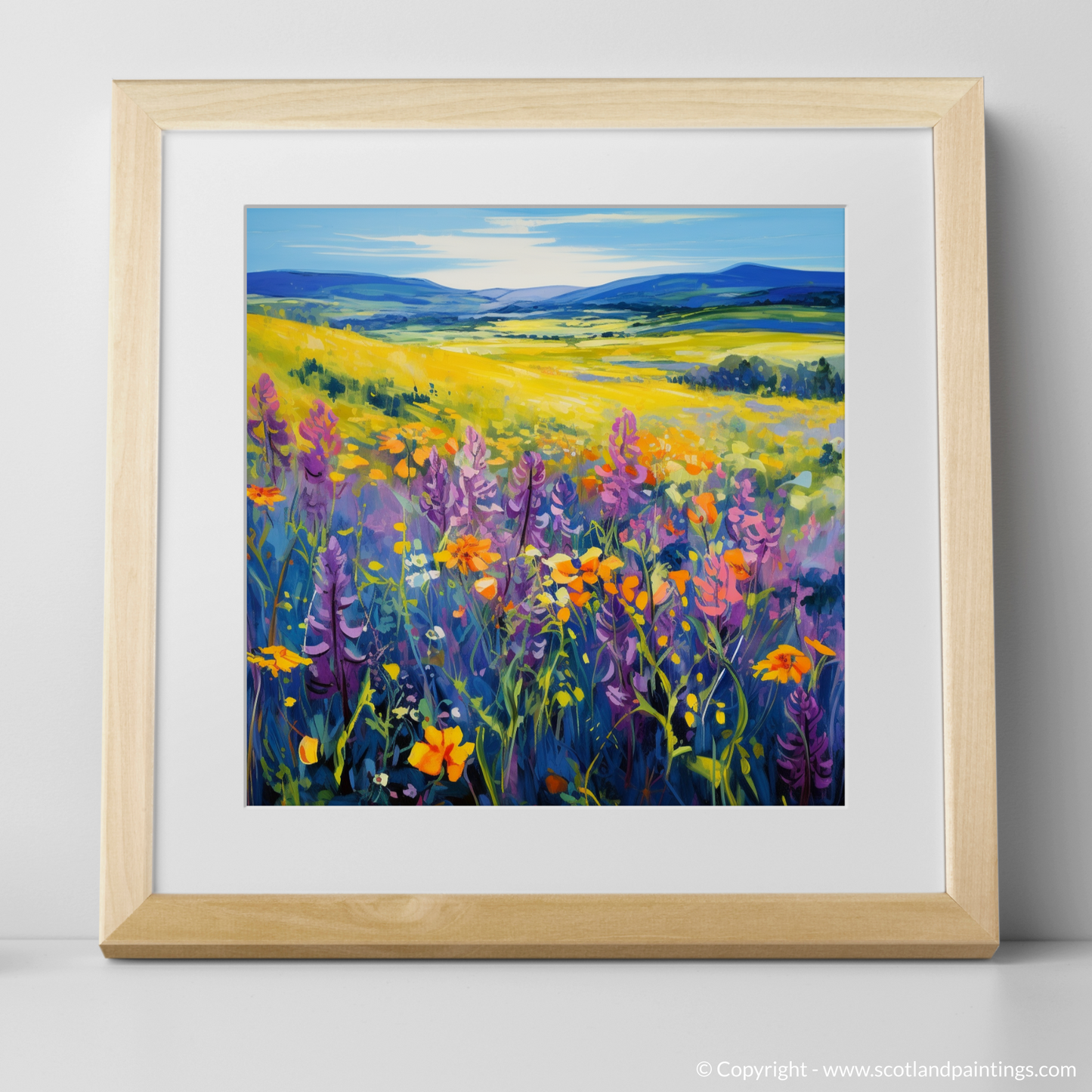 Wildflower Rhapsody: A Scottish Meadow in Fauvist Hues