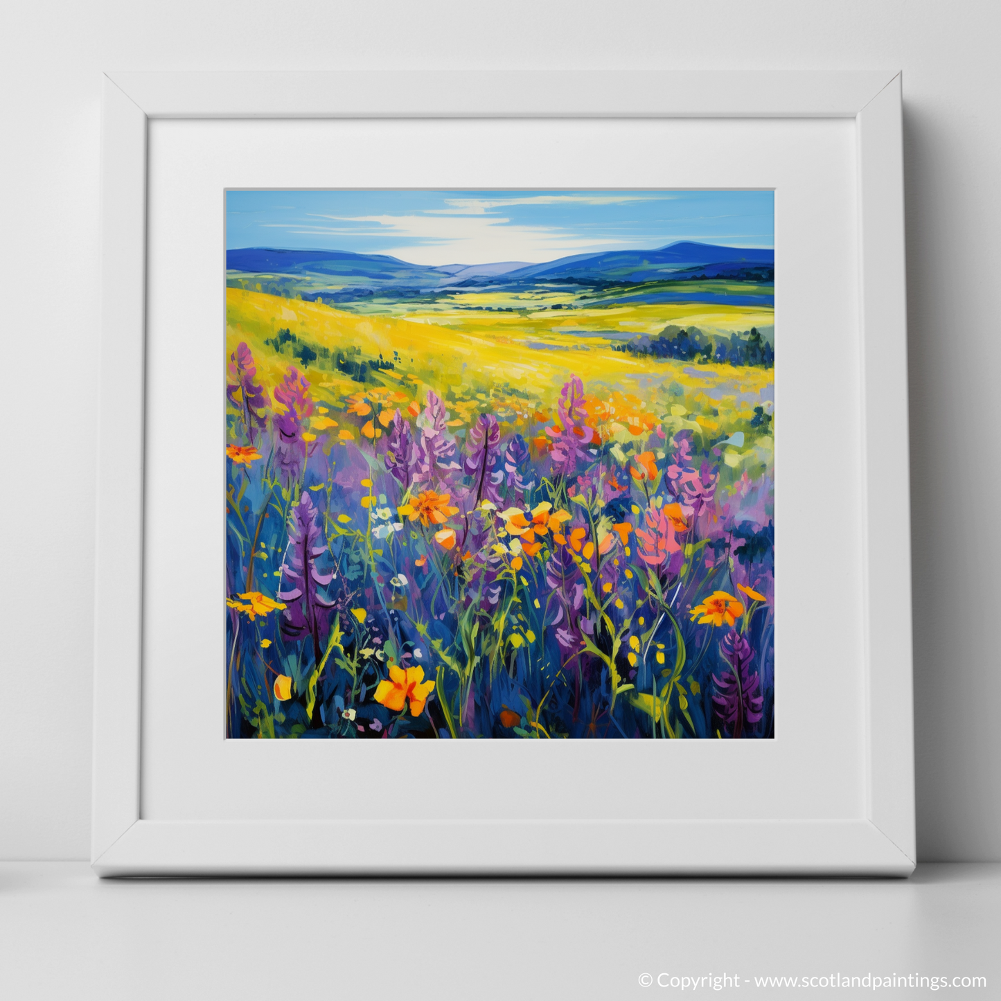 Wildflower Rhapsody: A Scottish Meadow in Fauvist Hues