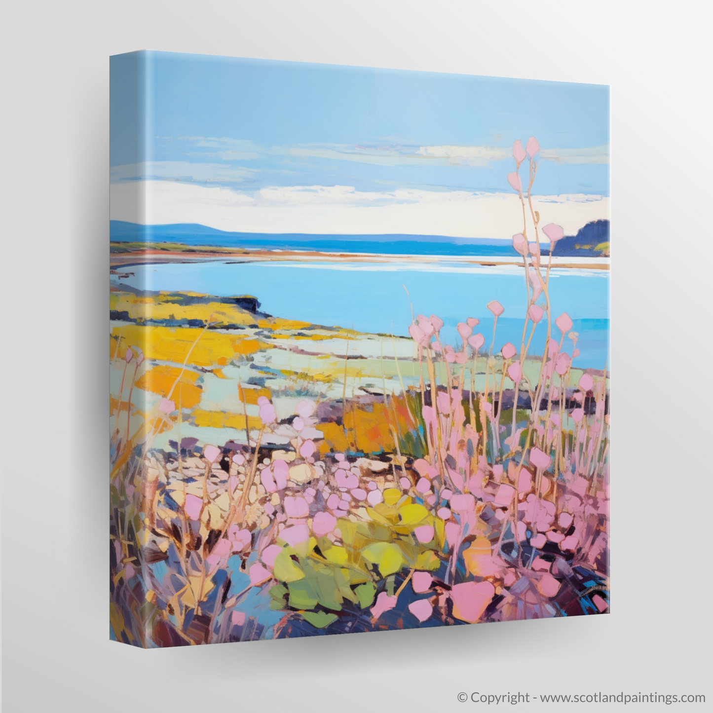 Serene Oysterplant Vista: A Scottish Coastal Inspiration