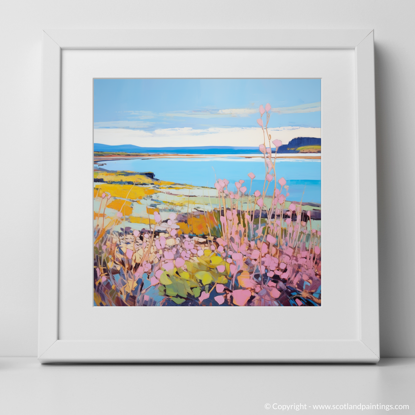 Serene Oysterplant Vista: A Scottish Coastal Inspiration