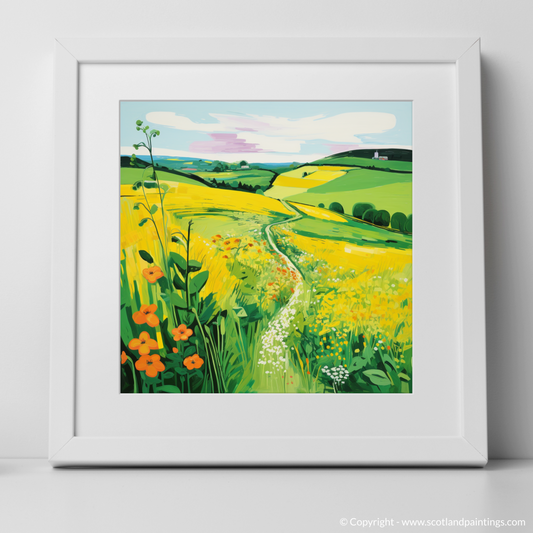 Vibrant Speyside Meadow: A Pop Art Tribute to Scottish Flora